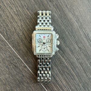 Michelle deco stainless diamond watch